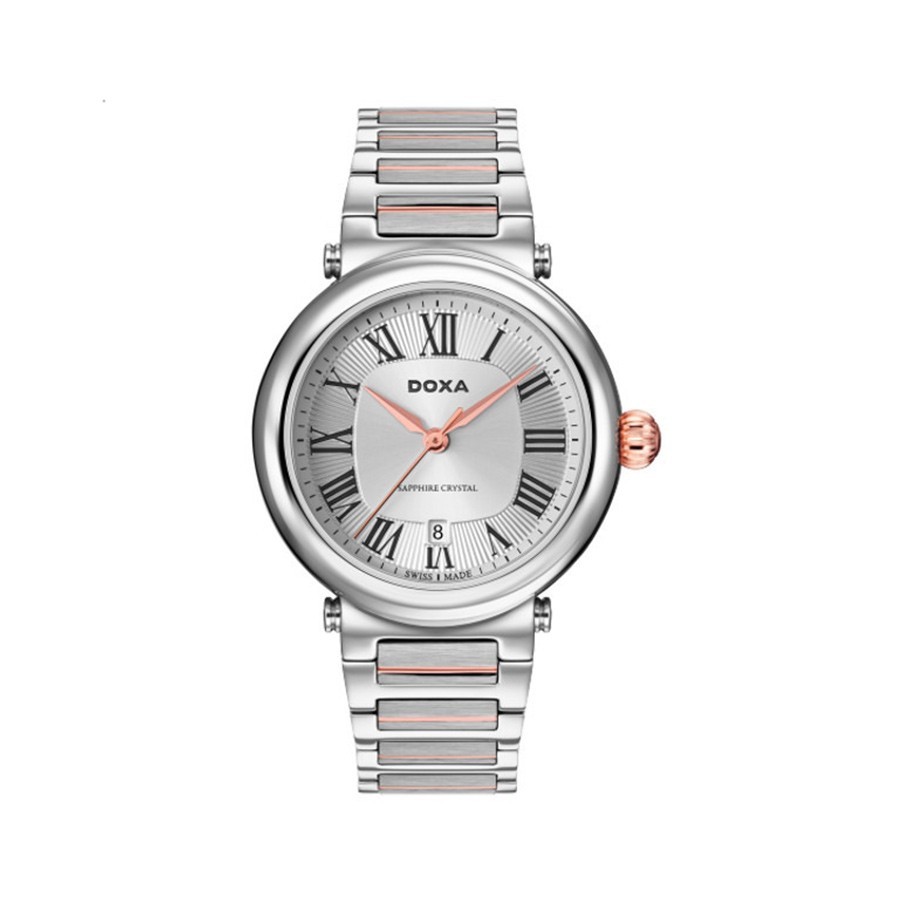 Calex Two-Toned Silver Dial Ladies Watch