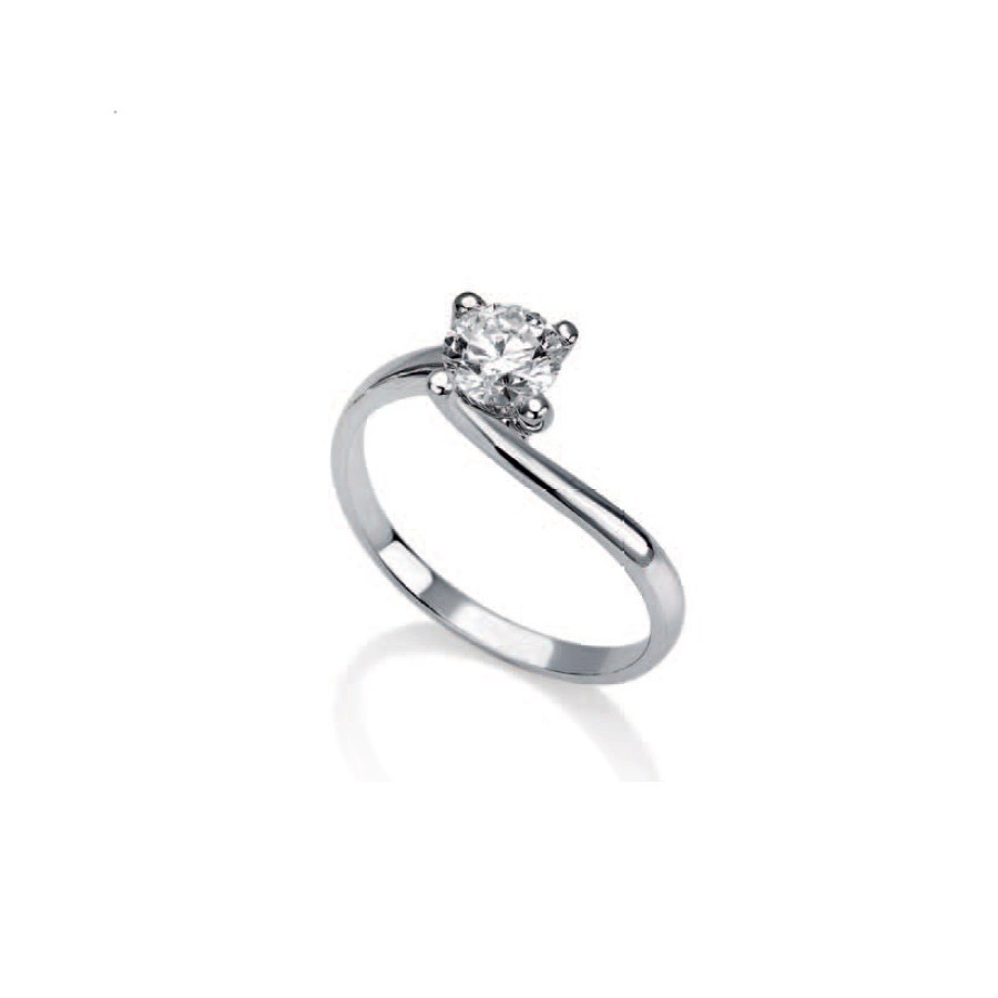 Годежен пръстен Anello от бяло злато и диаманти