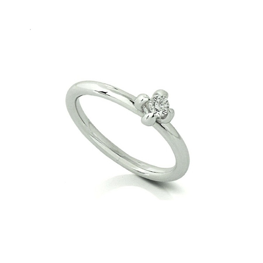 Годежен пръстен Neve от бяло злато и диаманти 
