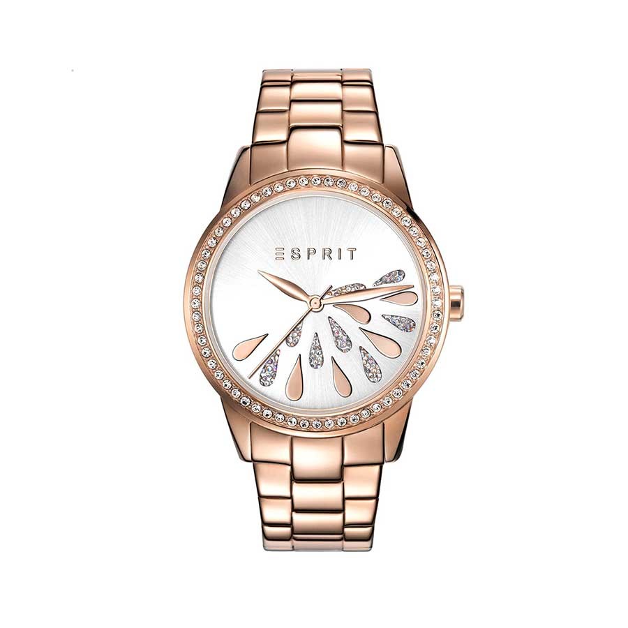 Silver Dial Rose Gold Plated Ladies Watch