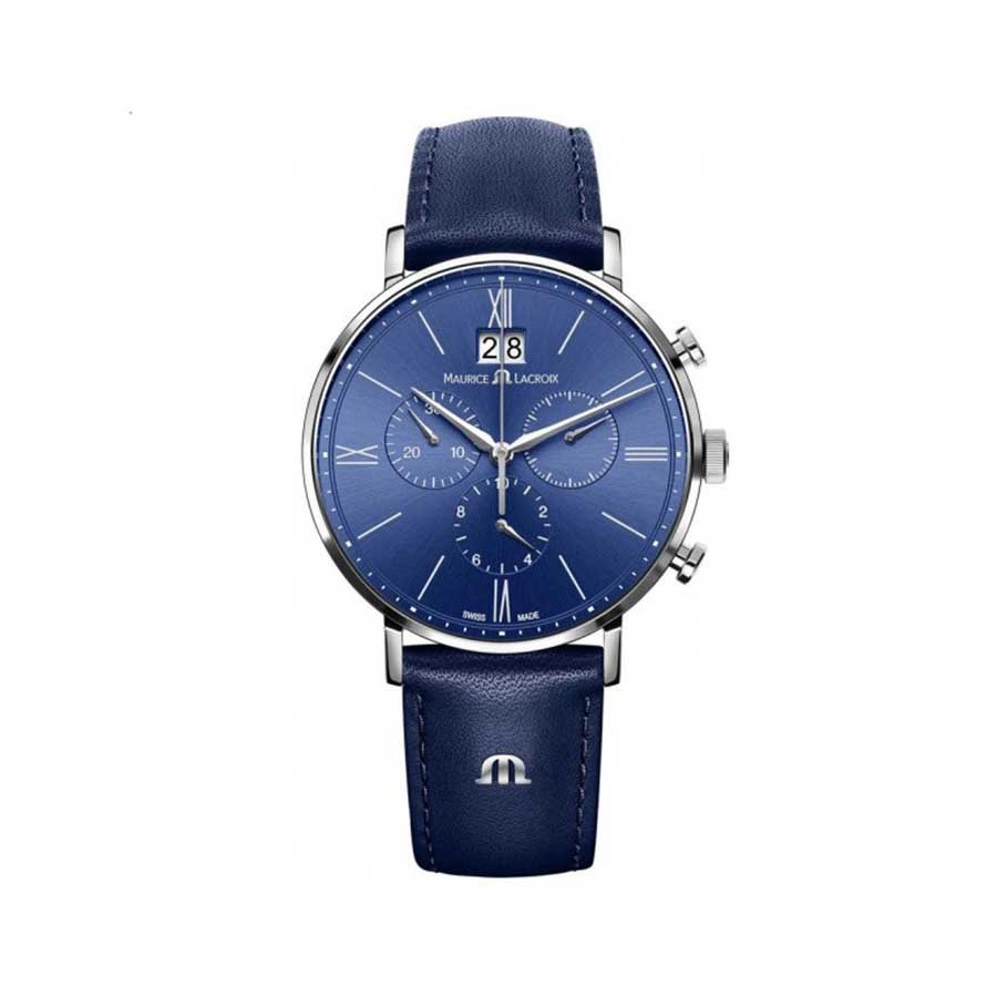 Eliros Blue Dial Blue Leather Men's Watch EL1088-SS001-410-1