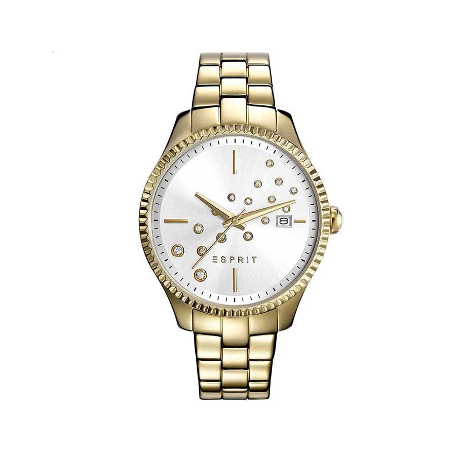 White Dial Yellow Gold Plated Ladies Watch