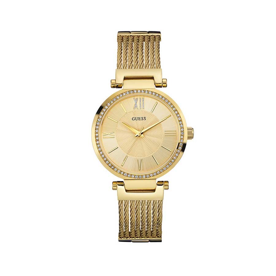 Soho Gold Dial Gold Plated Ladies Watch W0638L2