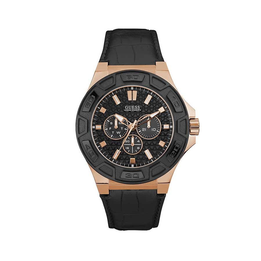 Force Sport Black Chronograph Rose Dial Men's Watch W0674G6