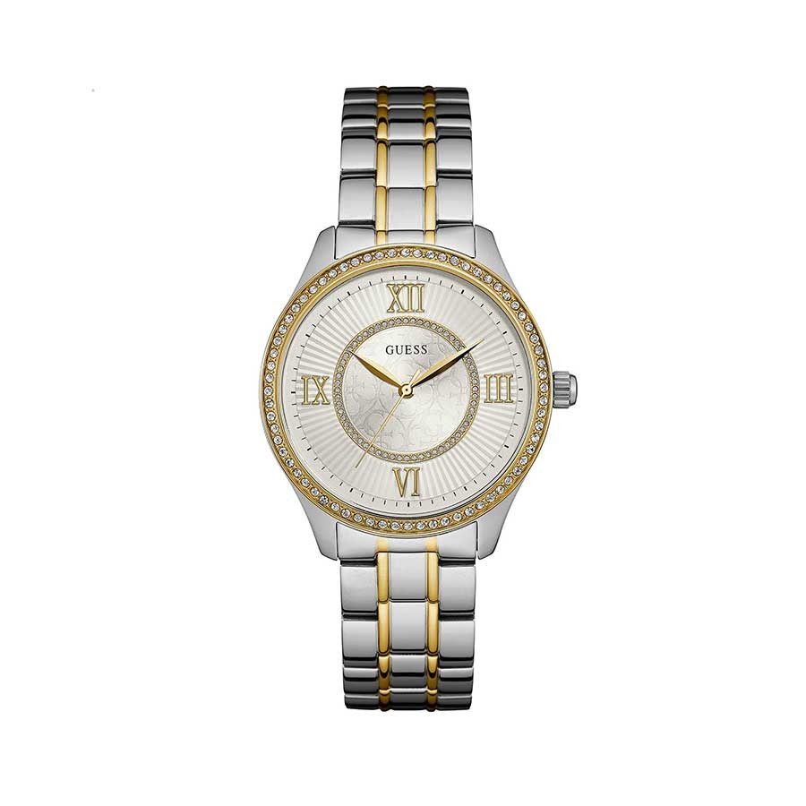 Crystal Two Tone Stainless Steel Ladies Watch W0825L2
