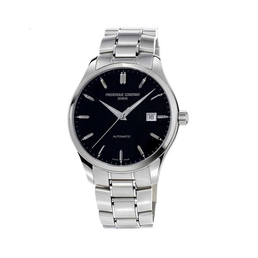Classic Index Black Dial Stainless Steel Men's Watch