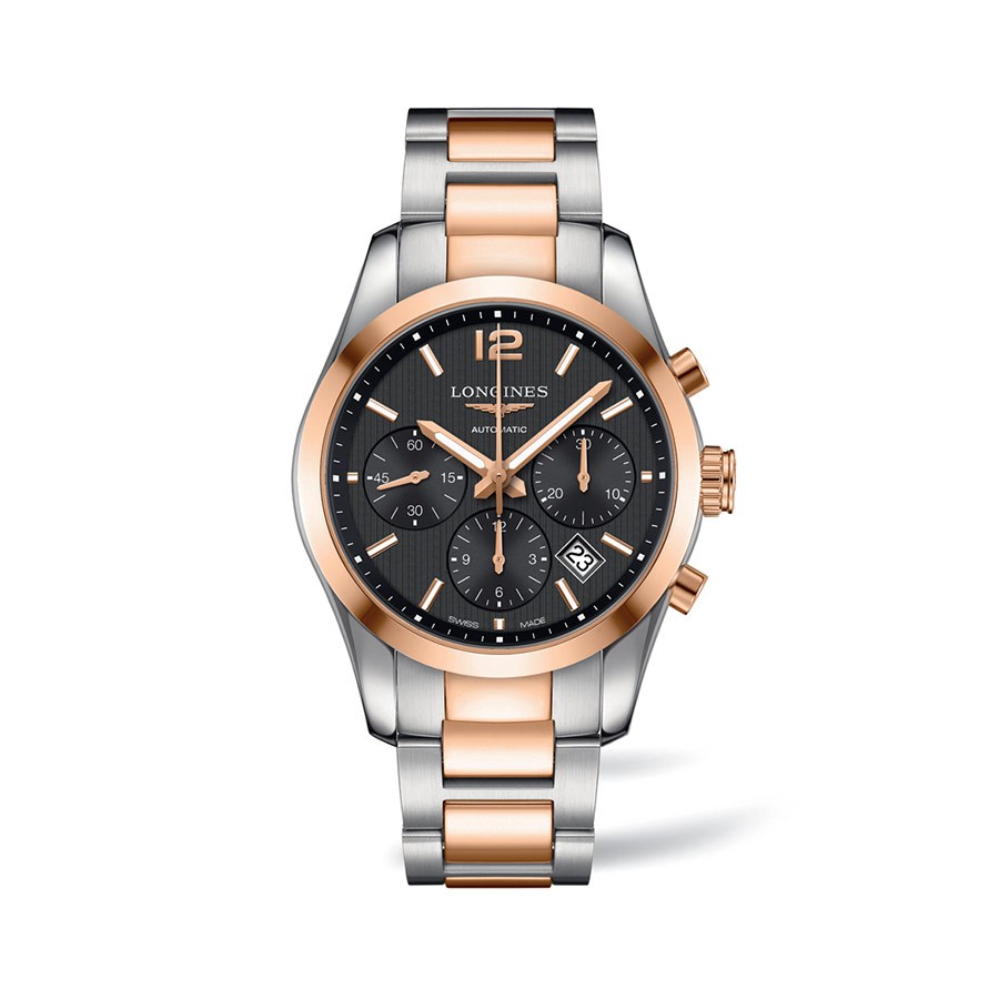 Conquest Classic Automatic Chronograph Two-Tone Men's Watch