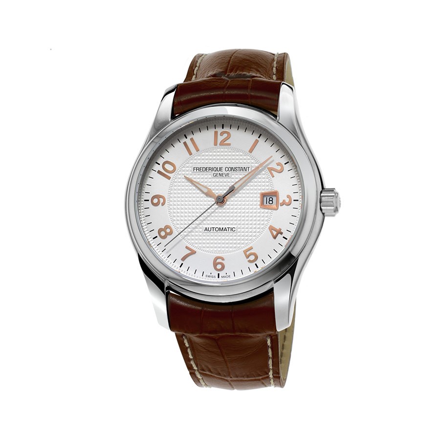 Runabout Automatic Silver Dial Brown Leather Men's Watch
