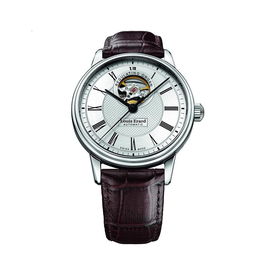 Heritage Automatic Silver Dial Brown Leather Men's Watch