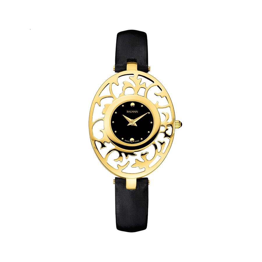 Аrabesques Black Dial Gold Plated Ladies Watch B3070.32.63