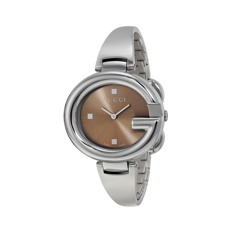 Guccissima Stainless Steel Brown Dial Ladies Watch