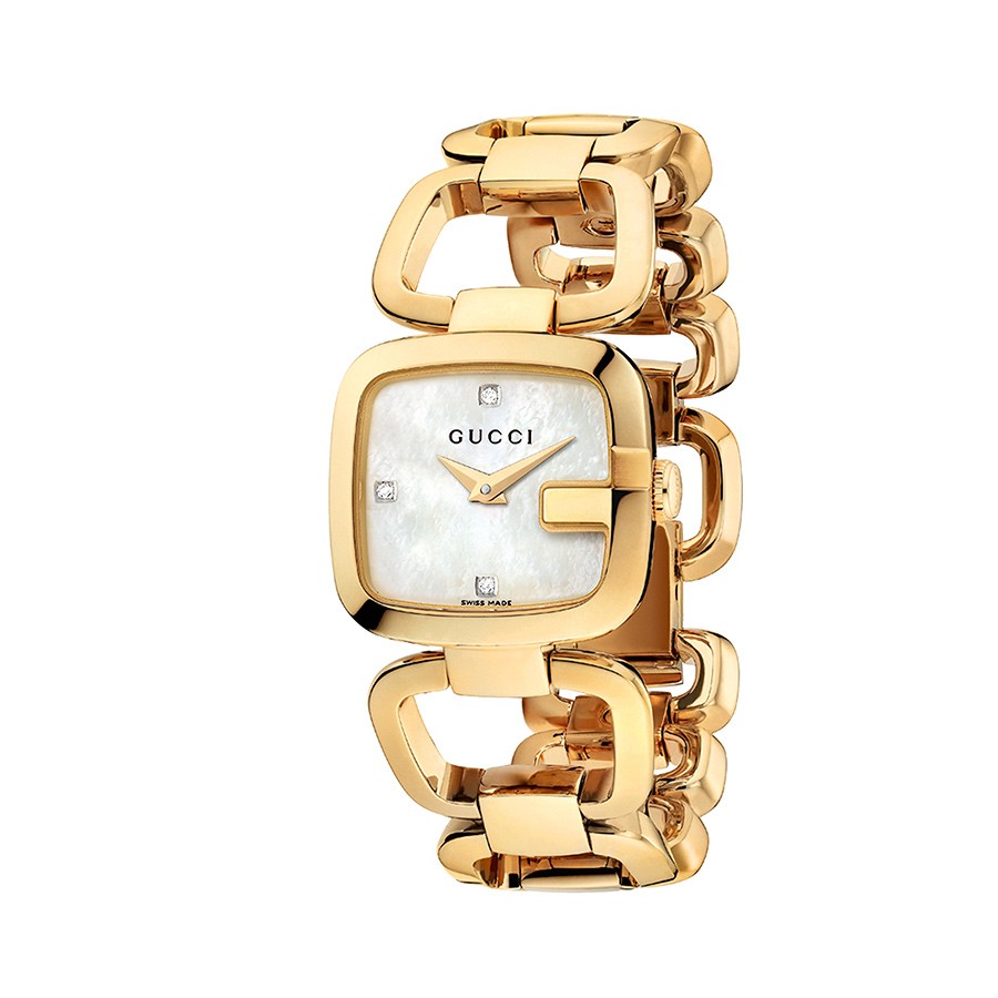 G Gucci PVD Gold Mother of Pearl Ladies Watch