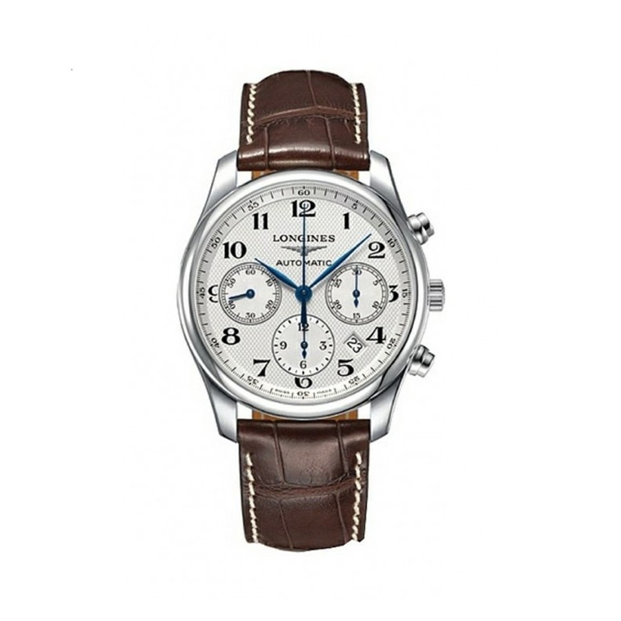 Master Collection Silver Dial Brown Leather Men's Watch