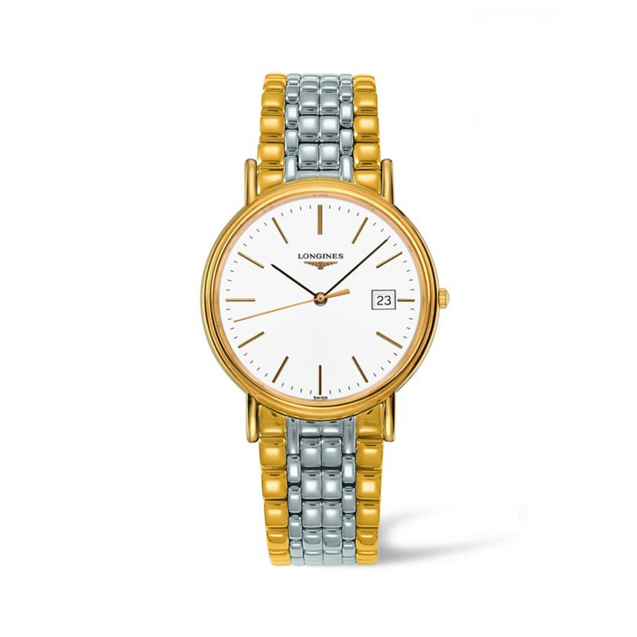 Presence White Dial Two-Toned Bracelet Men's Watch