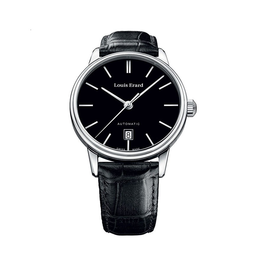 Heritage Automatic Black Leather Black Dial Men's Watch
