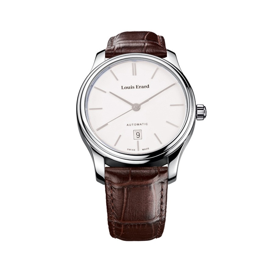 Heritage Automatic White Dial Brown Leather Men's Watch