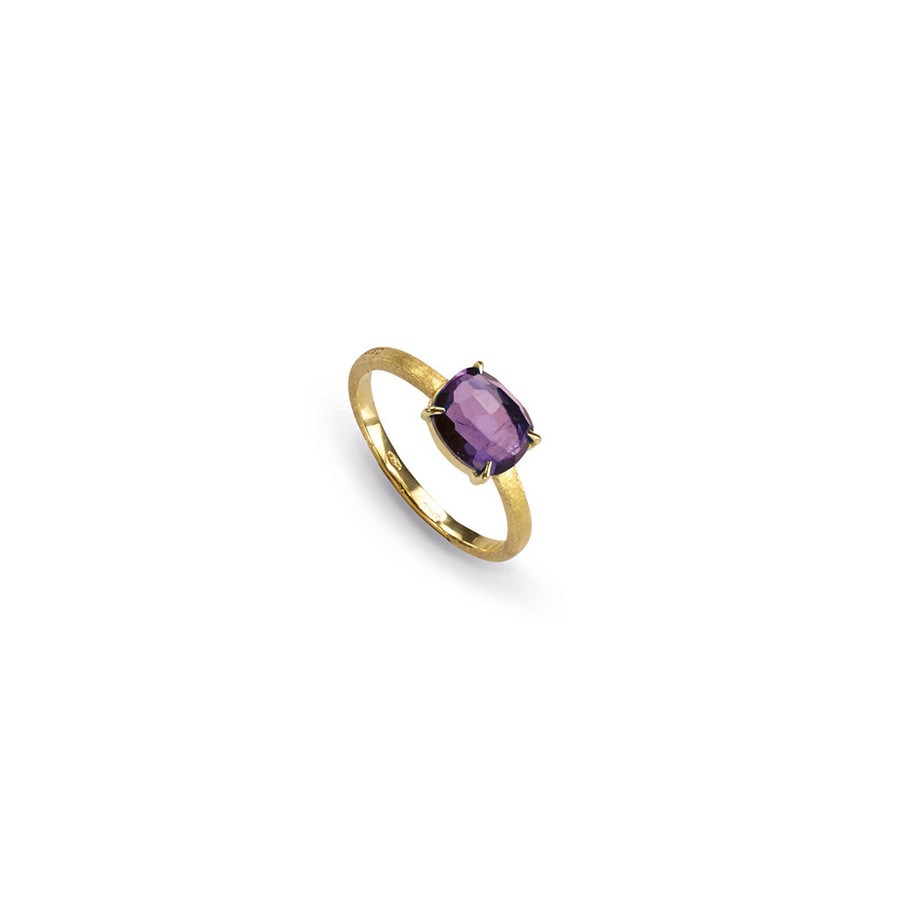 Murano 18K Yellow Gold & African Amethyst Stackable