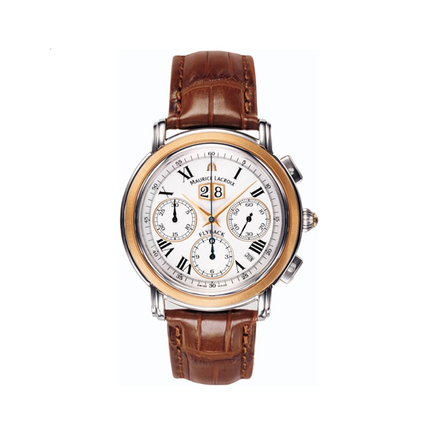 Masterpiece White Dial Brown Leather Men's Watch MP6098-PS101-19E