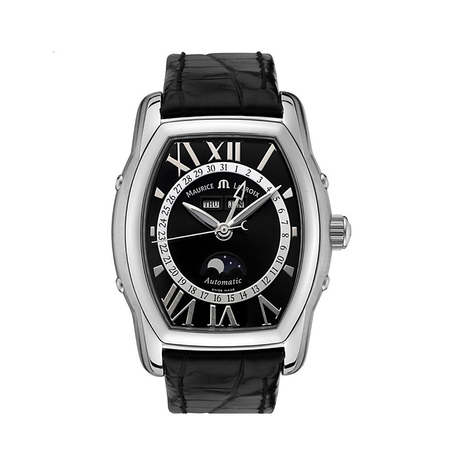 Masterpiece Black Dial Black Leather Men's Watch MP6439-SS001-31E