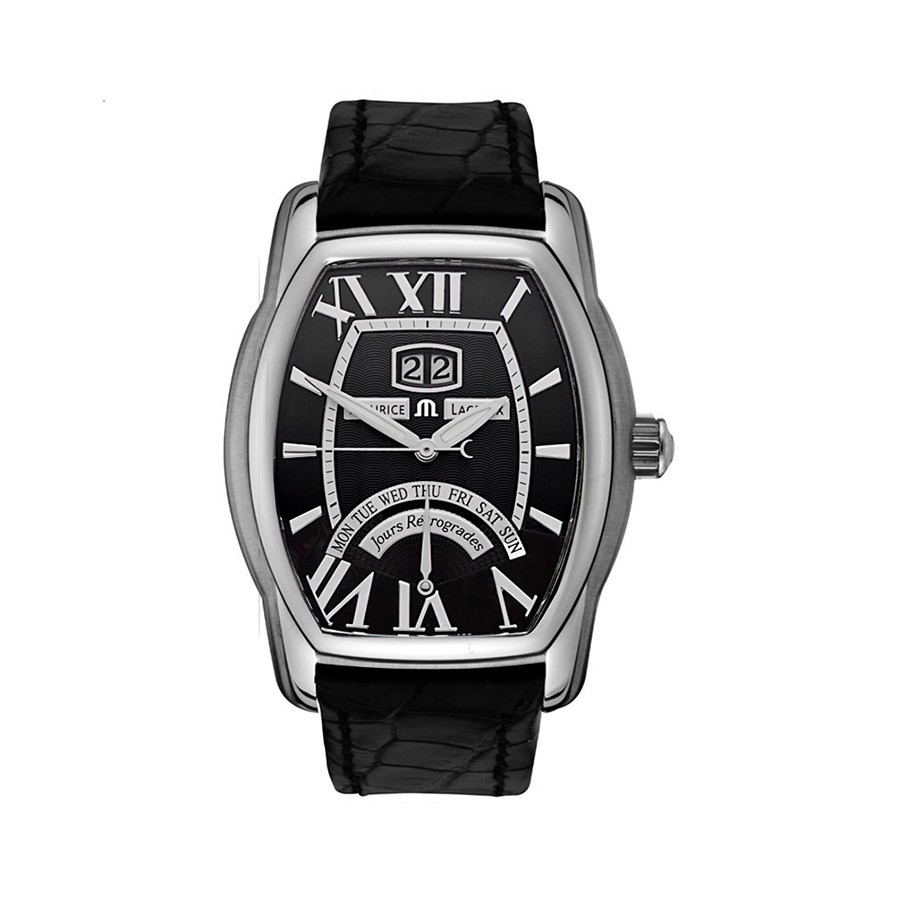 Masterpiece Black Dial Black Leather Men's Watch MP6119-SS001-31E