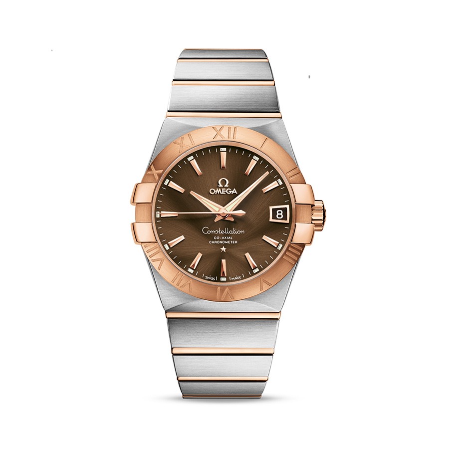 CONSTELLATION RED GOLD ON STEEL CO-AXIAL 38 MM
