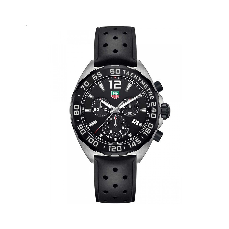 Formula 1 Chronograph Black Dial Black Rubber Men's Watch