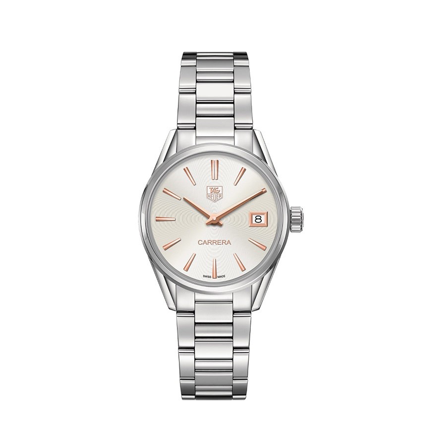 Carrera Silver Dial Stainless Steel Automatic Ladies Watch