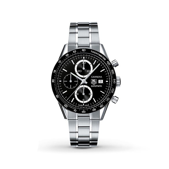 Carrera Automatic Chronograph Black Dial Men's Watch