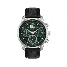 Men's Bulova Sutton Chronograph Green and Black Dial Watch 96B310