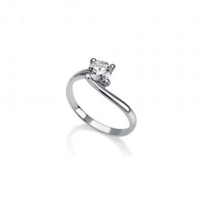 Годежен пръстен Anello от бяло злато и диаманти