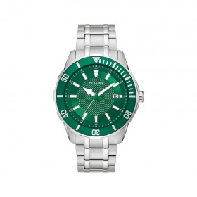 Classic Men's Green Dial Stainless Steel Watch 98B359