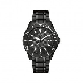 Men's Black Stainless Steel Watch 98B361