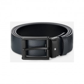 Blue/black 35 mm reversible leather belt 131188
