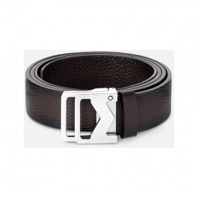 M buckle sfumato brown 35 mm leather belt 131180