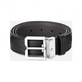 Black 35 mm leather belt 131171