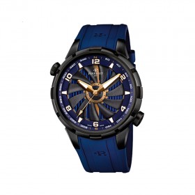 Turbine Yacht Blue Dial Blue Silicon Band Men's Watch