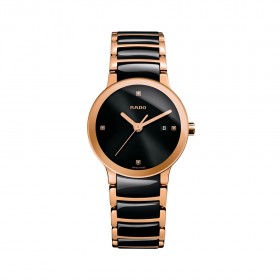 Centrix Rose Gold/Black Ladies Watch