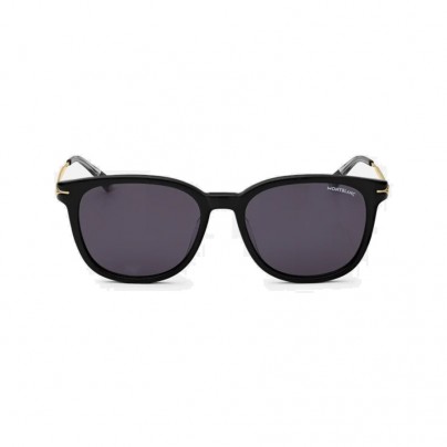 ROUND SUNGLASSES WITH BLACK COLOURED ACETATE FRAME 133074