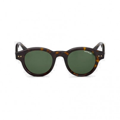 ROUND SUNGLASSES WITH HAVANA-COLORED ACETATE FRAME 133001