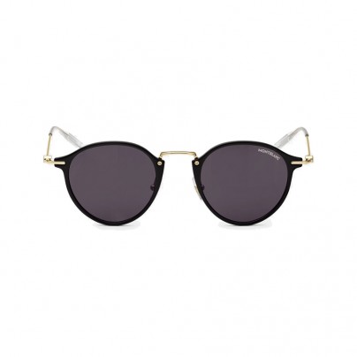 ROUND SUNGLASSES WITH BLACK INJECTED FRAME 133061