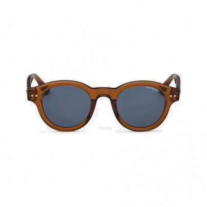 ROUND SUNGLASSES WITH BROWN ACETATE FRAME 133082