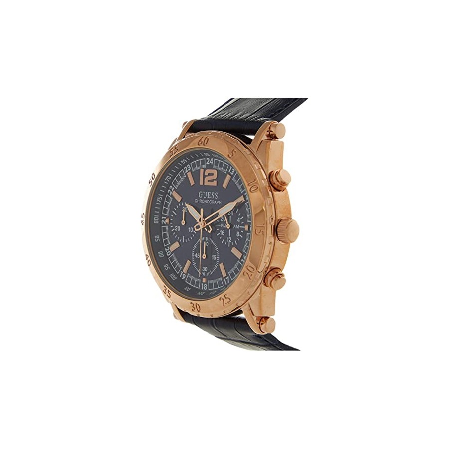 Buy GUESS Mens Blue Dial Leather Chronograph Watch - W1311G2