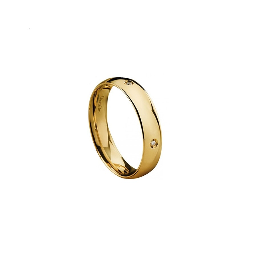 Yellow gold and diamond wedding ring