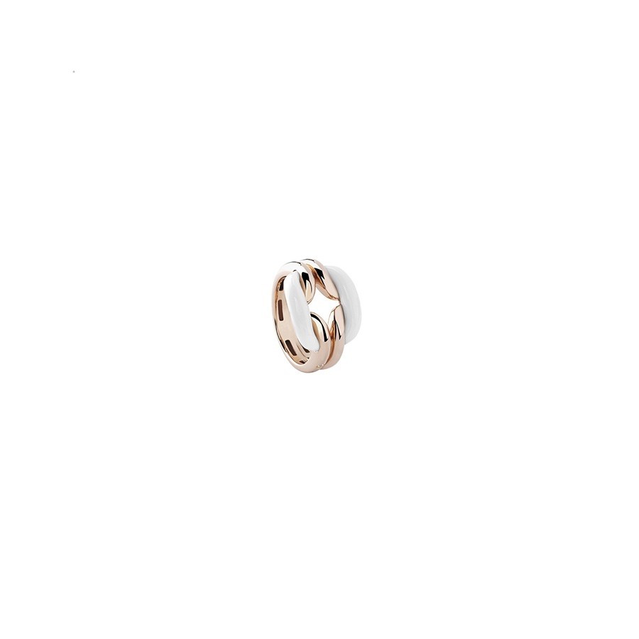 D.Lace rose gold ceramic ring 