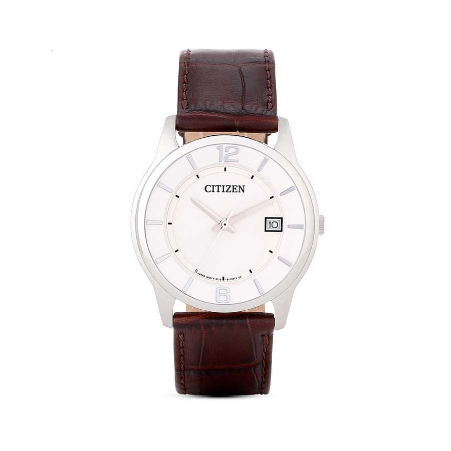 White Dial Brown Leather Men's Watch BD0021-19A