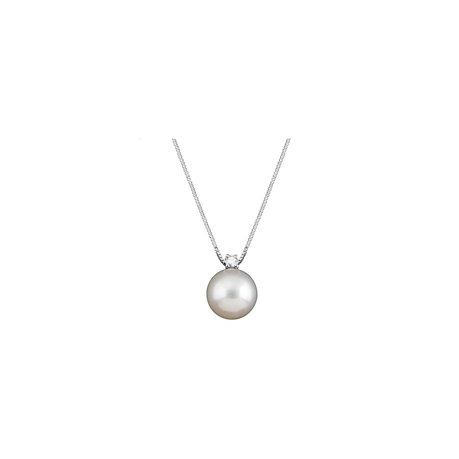 White Gold Pearl Necklace