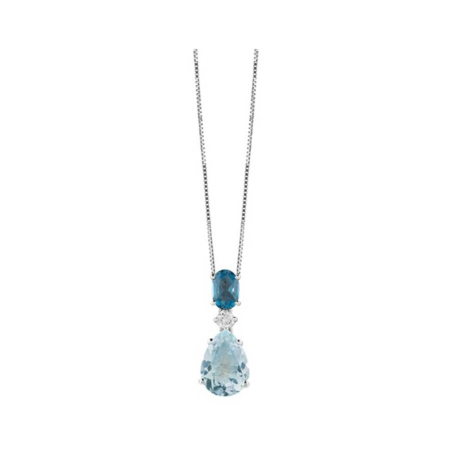 Aquamarine topaz necklace