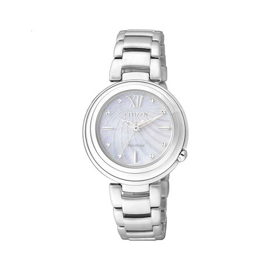 Ladies Eco-drive Mother of Pearl watch EM0331-52D