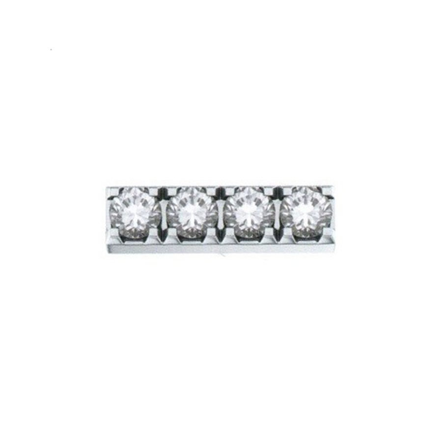 White gold element with 4 diamonds