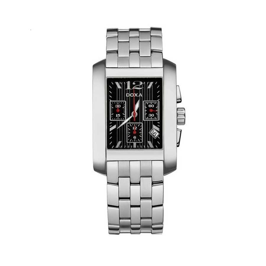 Style Quartz Chronograph Black Dial Steel Men's Watch